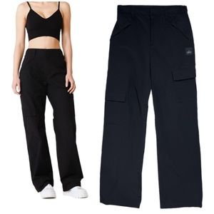ALO EDGE TROUSER CARGO PANTS SIZE XS BLACK